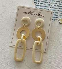 Ettika x Revolve Chunky Statement Triple Hoop Gold Drop Earrings