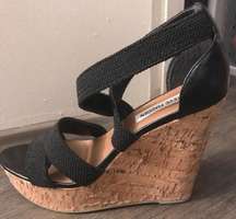 Black Cork Wedge