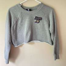 cropped lakers sweatshirt