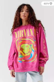 Nirvana Smile Overdyed Crew Neck Sweatshirt