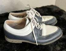 Footjoy Europa women’s blue cream golf shoes 8.5