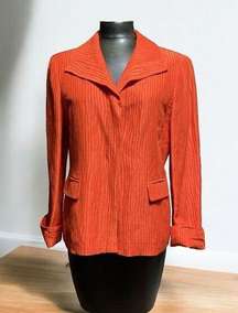 ✨Jones New York Collection Red Linen/Silk Orange Sz 12 Blazer✨