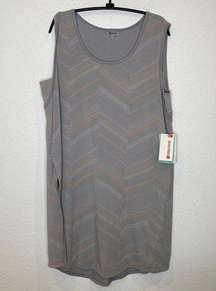 Marmot Steel Onyx Chevron Dot Sleeveless Estel Dress NWT Sz XL Polyester Stretch