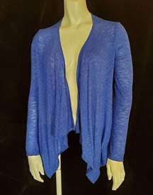 American Eagle Outfitters Blue & White Cardigan (XS)