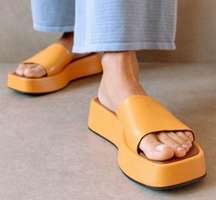 Alohas Janice Platform Sandals Slides Orange Svegan  90s Y2K EU41 10-10.5