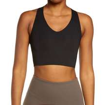 Longline Medium Impact Sports Bra Crop Top