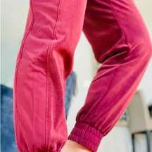 Burgundy fleece joggers