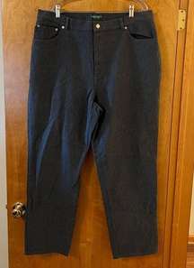 Lauren Jeans Co. Womens Charcoal Gray Grey Jeans Pants LRL Ralph Lauren Size 20W