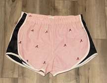 Pink seersucker womens shorts  size medium university of Alabama