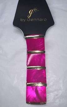 G by Gennaro Hot Pink Pearlized Stretch Bar Bracelet