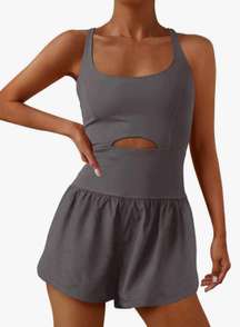 Grey Athletic Romper