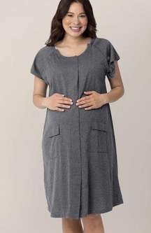 NWOT Kindred Bravely Universal Labor & Delivery Gown Heather Grey