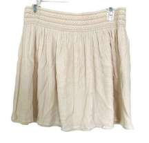 American Rag Cream White Elastic Waist Relaxed Summer Mini Skirt Size Medium