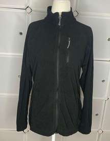 Black Diamond Black Full Zip Fleece Jacket Size Medium