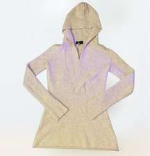 Agua cashmere creme hooded sweater size XS