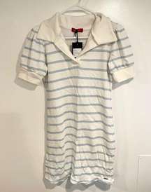 NWT n:Philanthropy Revolve Celeste Blue Preppy Striped Collar Mini Dress