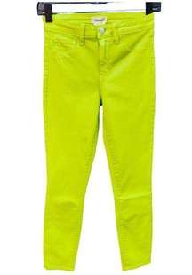 NWT L'AGENCE Womens Size 25 Margot High-Rise Ankle Skinny Neon Green Jeans