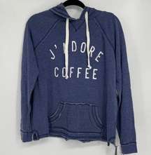 GRAYSON THREADS J'ADORE COFFEE GRAPHIC HOODIE LARGE