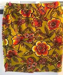 “ LOFT ”  LINED FITTED PENCIL  SKIRT SIZE 8P  AVOCADO FLORAL CUTE WITH BOOTS LNC