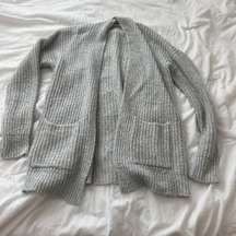 Full Tilt Grey Open Front Cardigan