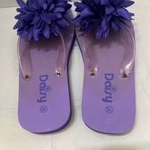 Daisy Women's Flip Flop Wedged Heel Sandals Two-tone‎ Purple Size 10