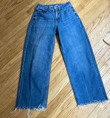 Old Navy  extra high rise curvy wide leg jeans size 0