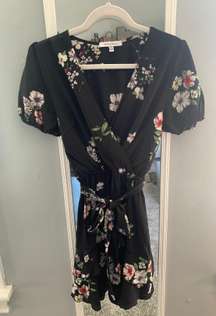 Black Flowy Floral Dress