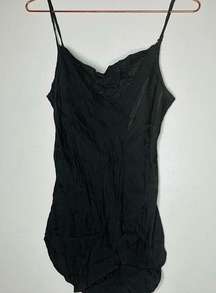 7 For All Mankind Soft Black Spaghetti Strap Cami Tank Top Size Small