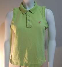 Chaps Green Polo Cotton Tank Top (Medium)