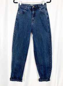 Rolla’s Genie Super High Rise 80’s Balloon Leg Jeans: Shadow Black Darkest Blue