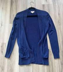 Pink Lily M Navy Blue Long Cardigan