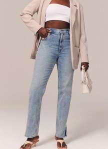 Abercrombie and Fitch Curve Love The 90s Straight Ultra High Rise Jeans