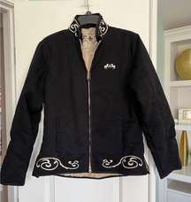 EQUINE COUTURE WOMEN'S BLACK EQUESTRIAN HORSE RIDING JACKET FULL ZIP REGATTA