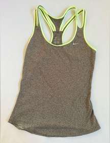 Nike Dri-fit womens gray and green tank top