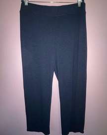 J Jill Linen Blend Pants Woven Knit Lagenlook Pull On Jeans Size Large