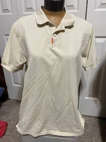 Polo Womens Large Tall Short Sleeve Off White