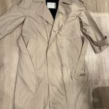 Khaki Trench Coat With Detachable Fleece Lining