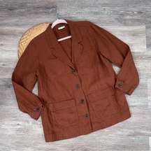 J. Jill love linen brown linen blazer shacket