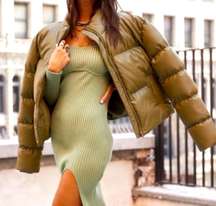 Olive Puffer Jacket