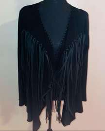 Kate and Mallory Fringe Knit Cardigan