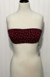 Vix Paula Hermanny Lola Polka Dot Basic Bandeau Large Strapless Bikini Swim Top