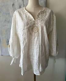 SOLITAIRE Bohemian White Top NWT