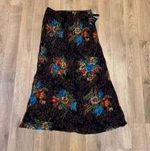 CLLA VTG NWT grandma core piarier Skirt Adult XLarge Floral Acetate Long Pull-On