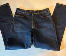 Pilcro Anthropology split straight jeans size 32 dark wash