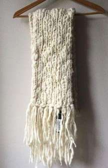 Club Monaco Chunky Handknit Wool Scarf