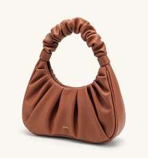 JW PEI GABBI RUCHED HOBO HANDBAG NUTELLA