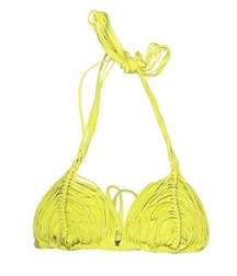 Yellow Fringe triangle, Bikini Top NWOT