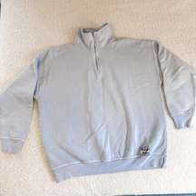 Sloppy Joe Essential Diana Zip Neck Sweatshirt 1 Small NEW Powder Blue