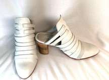 Free People Byron Strap Mule, Off-White Leather, Size 8.5