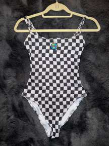 Checkerboard One Piece Swimsuit